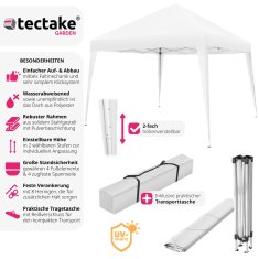 tectake Skladací pavilón Linosa 3x3 m