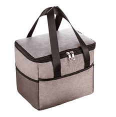 Camerazar Termo taška LUNCH BOX s izoláciou, sivá, nepremokavý materiál, 23x20x17,5 cm