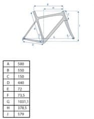 Rám gravel Al surový povrch S 50cm