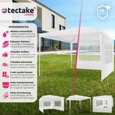 tectake Pavilón Baraban 3x3m s 3 bočnými stenami