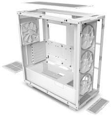 NZXT skriňa H7 Elite Edition / ATX / 4x 140mm (3x RGB) fan / USB-C / 2x USB / preskl. bočnice / preskl. panel / biela