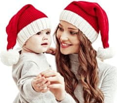 Camerazar Unisex detská čiapka Santa Hat, červená, akrylové vlákno, univerzálna veľkosť