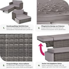 tectake Záhradný ratanový nábytok Korfu