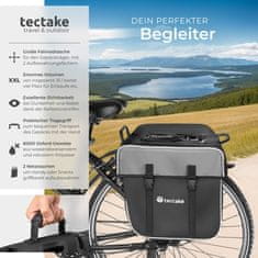 tectake Taška na bicykel 35l s reflexnými prúžkami