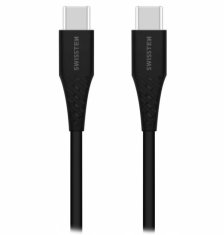 Swissten nabíjací kábel usb-c / usb-c 1,0 m čierny