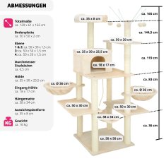 tectake Mačacie škrabadlo Lilou