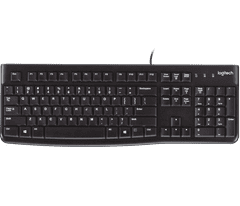 Logitech K120/Drôtová USB/RU layout/Čierna