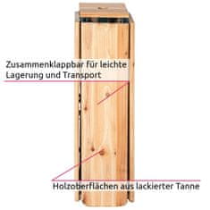 tectake Skladací party stolík QUATTRO s otvorom na slnečník