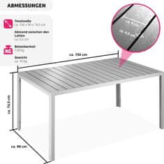 tectake Záhradný stôl Bianca 