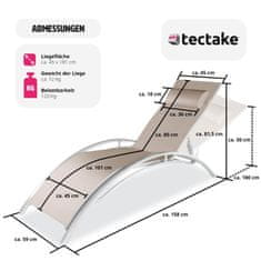 tectake 2 plážové ležadlá 5 polohové