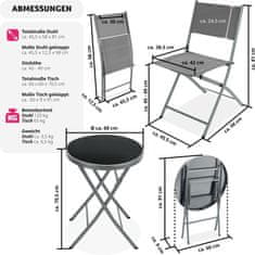 tectake Balkónová zostava Düsseldorf 2+1