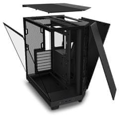 NZXT skriňa H6 Flow dvojkomorová / MidT / 3x120mm fan / 2xUSB 3.2 / USB-C / presklená bočnica aj čelo / čierna