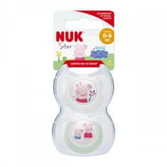 Nuk Cumlík Star Peppa Pig 0-6 m2 ks - 0-6 m