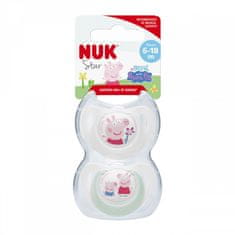 Nuk Cumlík Star Peppa Pig 6-18m 2 ks - 6-18m