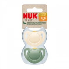 Nuk Latexový cumlík For Nature 0-6m 2 ks box zelená - 0-6 m