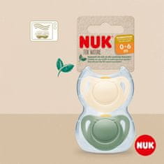 Nuk Latexový cumlík For Nature 0-6m 2 ks box zelená - 0-6 m