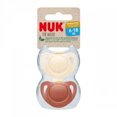 Nuk Latexový cumlík For Nature 6-18 m 2 ks box červená - 6-18 m