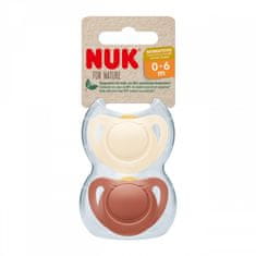 Nuk Latexový cumlík For Nature 0-6m 2 ks box červená - 0-6 m