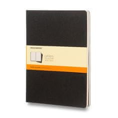 Moleskine Zošity Cahier XL, linajkový, 3 ks, čierny