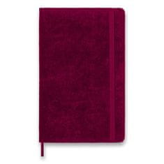 Moleskine Zápisník Velvet - tvrdé dosky L, linajkový, ružový