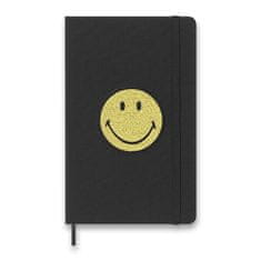 Moleskine Zápisník 2023 SMILEY, tvrdé dosky L, linajkový, čierny