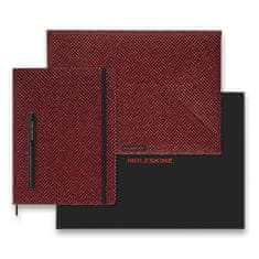 Moleskine Súprava UNI Holiday Shine Red - diár, plniace pero XL, linajkový, darčeková súprava