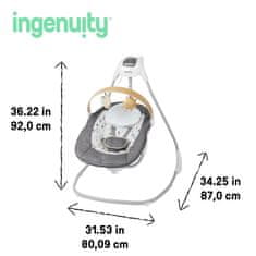 Ingenuity Hojdačka pohupujúca hudobný Parker 0m+, do 9kg