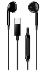 Genius HS-M365 čierny, Headset, drôtový, do uší, mikrofón, ovládanie hlasitosti, USB-C, čierny