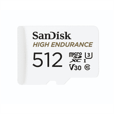 SanDisk HIGH ENDURANCE microSDHC Card 512 GB, s adaptérom