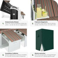 tectake Plážový sedací box s čalúnením vr. ochranné plachty 
