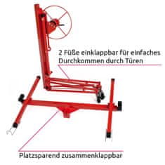 tectake Zdvihák na sadrokartón s navijakom