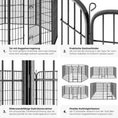 tectake Ohrádka pre šteňatá 8-stranná