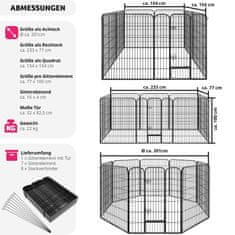 tectake Ohrádka pre šteňatá 8-stranná
