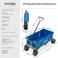 tectake Skladací vozík max. 80 kg