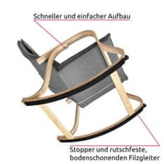 tectake Hojdacie kreslo Roca z brezového dreva, do 150 kg