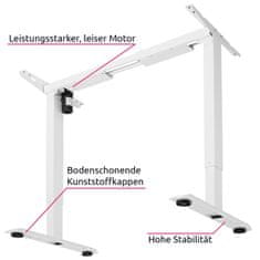 tectake Rám stola elektr. výškovo nastaviteľný 85-129x65x71-121cm