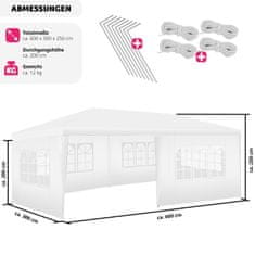 tectake Pavilón Vivara 6x3m s 5 bočnými stenami