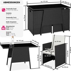 tectake Záhradný ratanový nábytok Lausanne