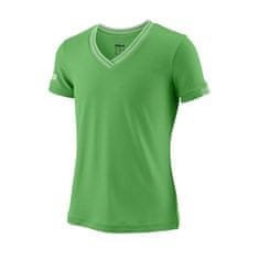 Wilson Tričko zelená S Team V-neck