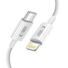 Tech-protect Ultraboost Lite kábel USB-C / Lightning PD 27W / 3A 1m, sivý