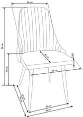 Halmar Moderní jídelní židle K285 židle béžová (1p=4szt)