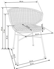 Halmar Moderní jídelní židle K407 přírodní / černá ( 1p=2szt )