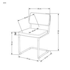 Halmar Moderní jídelní židle K510 tmavě zelená (1p=4szt)