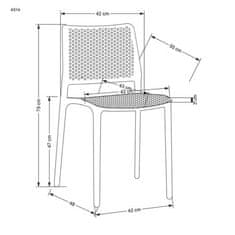 Halmar Moderní jídelní židle K514 jasně modrá (1p=4szt)