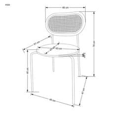 Halmar Moderní jídelní židle K524 zelená (1p=4szt)