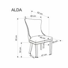 Halmar Dřevěná jídelní židle ALDA tmavě zelená (1p=2szt)