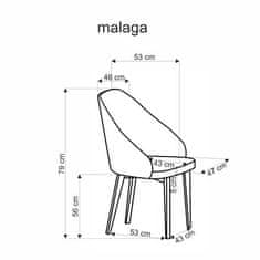 Halmar Dřevěná jídelní židle MALAGA skořicová / tap: MAVEL 44 / STELAR 54