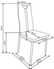 Halmar Moderní jídelní židle K202 židle krémová (1p=4szt)