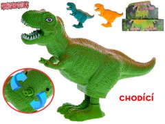 Dinoworld T-Rex 16 cm bežiaci na natiahnutie (modrá, oranžová, zelená)