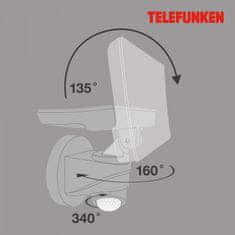 BRILONER BRILONER TELEFUNKEN LED vonkajšie svietidlo so čidlom 24 cm 16W 1600lm strieborná TF 304304TF